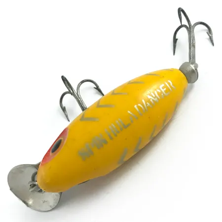 Fred Arbogast Spin Hula Dancer Vobleris, Geltona, 6.5g, Metalinis, #5864