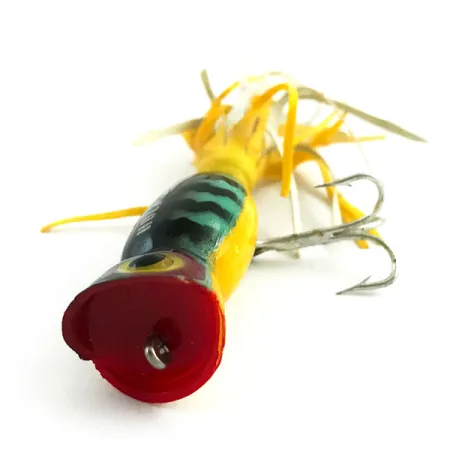 Fred Arbogast Hula Popper, Fire Tiger, 3g, Guminis sijonėlis, #5867