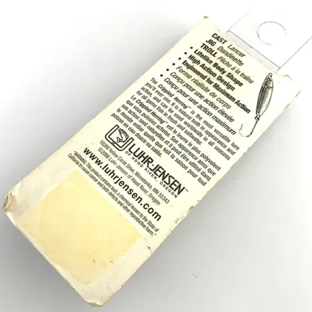 Luhr Jensen Crippled Herring Blizgė, Balta/Žalia UV Glow, 21g, #5921