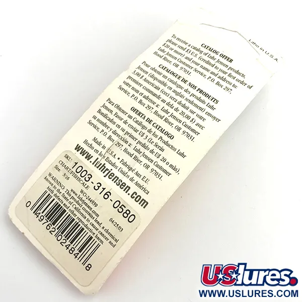 Luhr Jensen Krocodile UV Blizgė, Yellow, 7g, UV danga, #5922