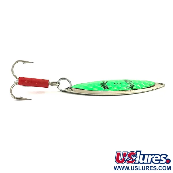 Mepps Spoon 3 Vartiklė, Nickel / Green UV, 13g, UV efektas, #5936