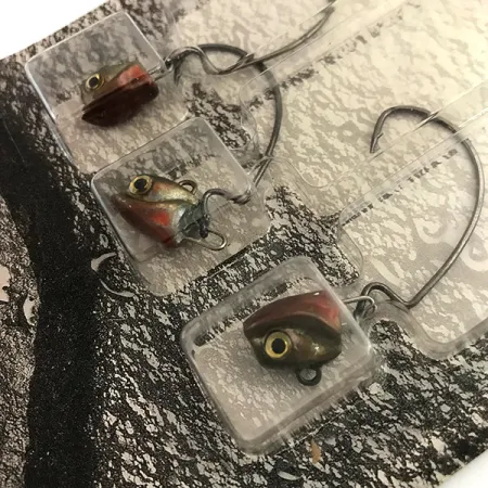 DUH!!! Head jig heads Kit Galvutės, Olive / Red / Black, 7g, Offset Kabliukas, #9462