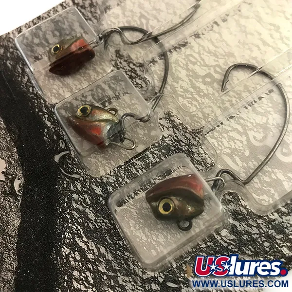 DUH!!! Head jig heads Kit Galvutės, Olive / Red / Black, 7g, Offset Kabliukas, #9462