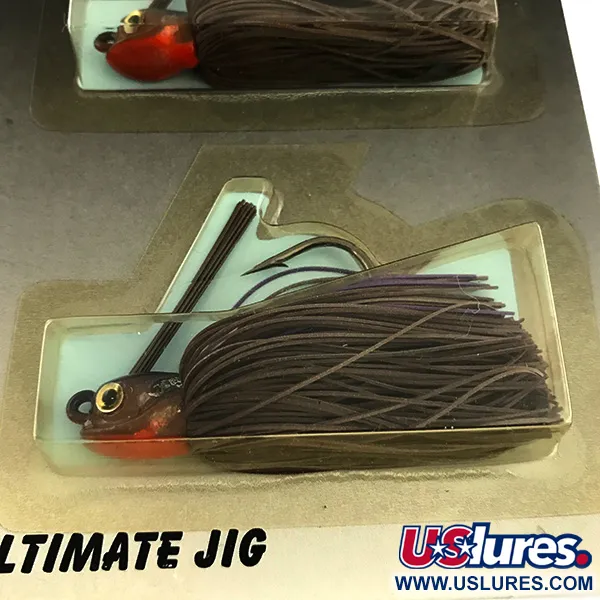 DUH Ultimate Weedless Jig UV Žolėms atsparus džigas, Rudas/Raudonas, 12g