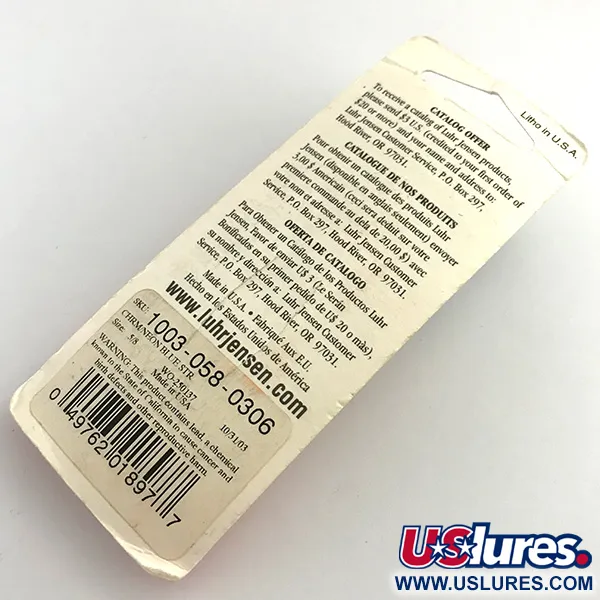 Luhr Jensen Krocodile Die #4 Blizgė, Nikelis/Mėlyna, 17,7g, #1003-058-0306