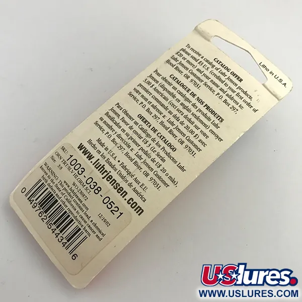 Luhr Jensen Krocodile Die #3 UV Blinkė, Vaivorykštinis upėtakis, #5958