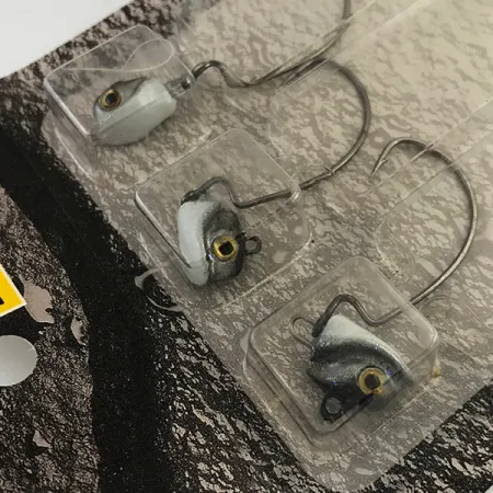 DUH!!! Head jig heads kit, Balta / Juoda, 7g, Ofsetinis kabliukas, #6295