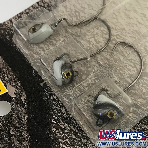 DUH!!! Head jig heads kit, Balta / Juoda, 7g, Ofsetinis kabliukas, #6295