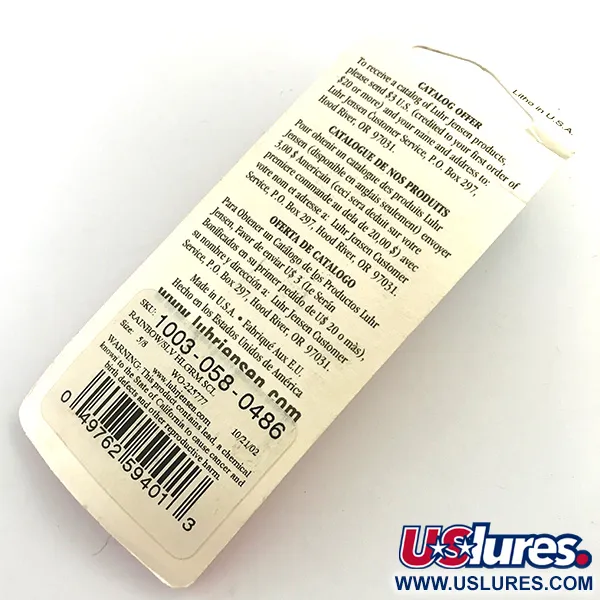 Luhr Jensen Krocodile Die #4 Blizgė, Rainbow, 19g, #1003-058-0486