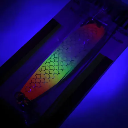 Luhr Jensen Krocodile Die #4 Blizgė, Rainbow, 19g, #1003-058-0486