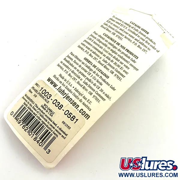 Luhr Jensen Krocodile Die #3 Vartiklė, White Pearl, 14g, #5970