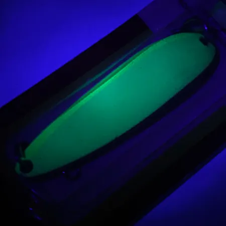 Luhr Jensen Krocodile Die #4 Glow Blizgė, Balta / Žalia, 19g, #5971