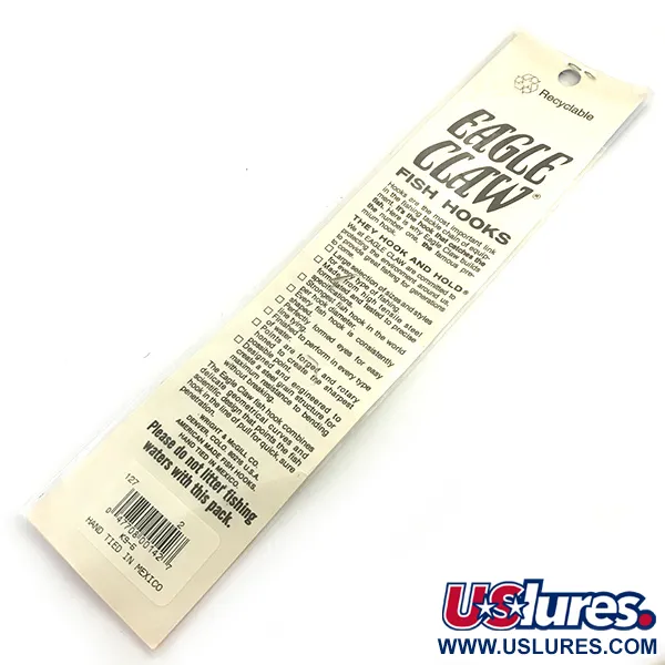 Eagle Claw Snelled Hooks 2 Rišti kabliukai, Bronza, 6 vnt, #5973
