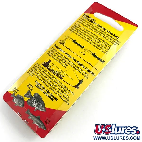 Johnson Crappie Buster Tubes Masalai, Balta/Chartreuse, 4,5cm, #5987