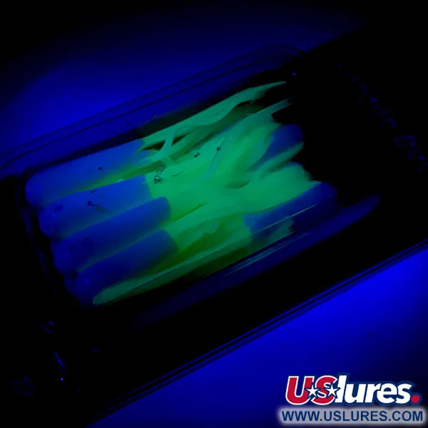 Johnson Crappie Buster Tubes Masalai, Balta/Chartreuse, 4,5cm, #5987