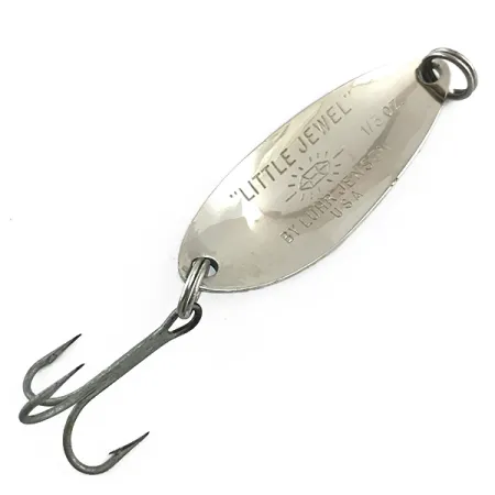 Luhr Jensen Little Jewel Blizgė, Kaltas nikelis/Mėlyna, 9g, #5997