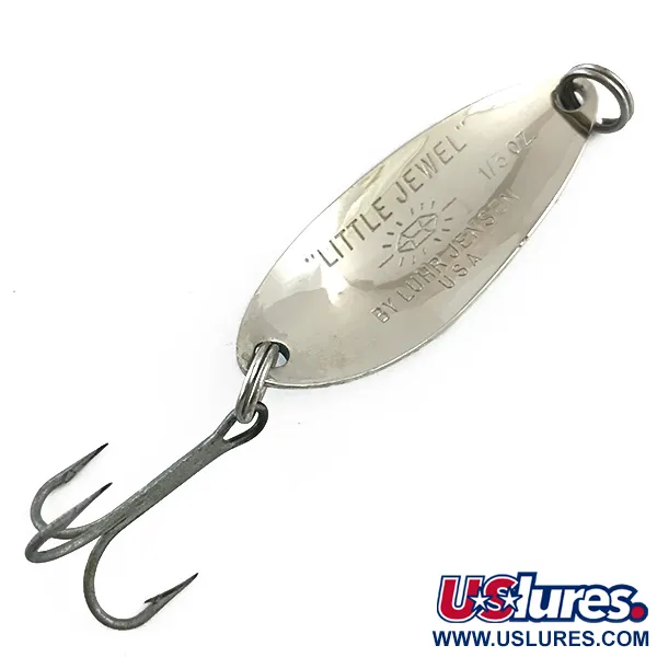 Luhr Jensen Little Jewel Blizgė, Kaltas nikelis/Mėlyna, 9g, #5997