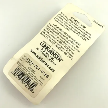 Luhr Jensen Loco 1Glow Blizgė, Balta/Žalia, 4g, UV Glow, #5303-001-0188