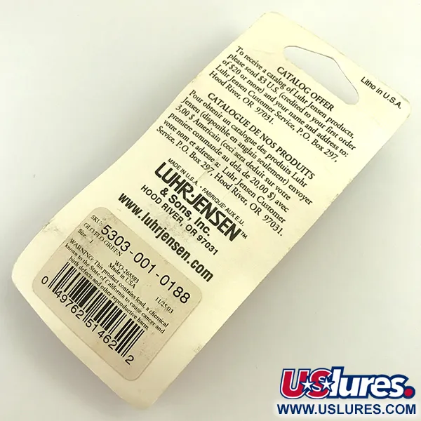 Luhr Jensen Loco 1Glow Blizgė, Balta/Žalia, 4g, UV Glow, #5303-001-0188