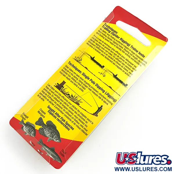 Johnson Crappie Buster Shad Tubes UV masalas, Blue/Green/Glitter, #6021