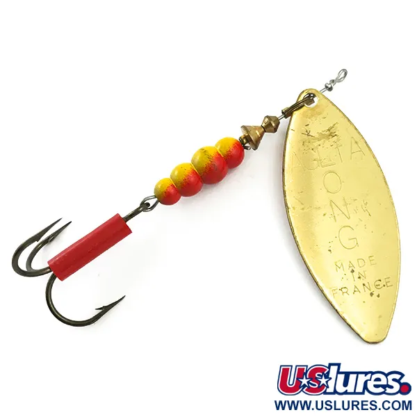 Mepps Aglia Long 2 Sukriukė, Auksinė/Oranžinė, 7.4g, Karklo lapas, #6025