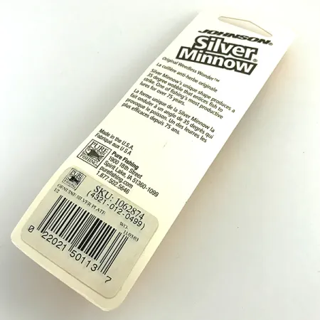 Johnson Silver Minnow Nežolėjanti Blisgė, Sidabras, 14g, Lapelis, #7548