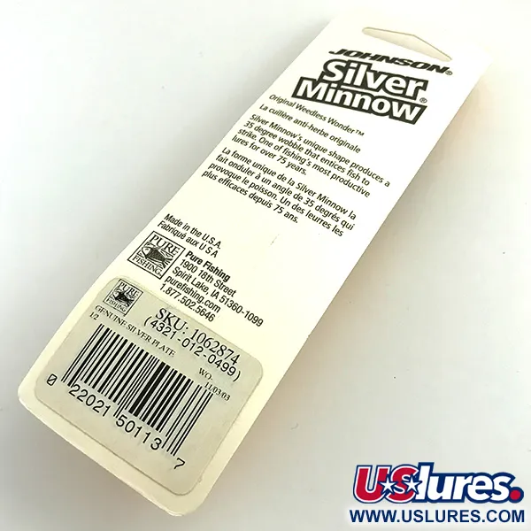 Johnson Silver Minnow Nežolėjanti Blisgė, Sidabras, 14g, Lapelis, #7548