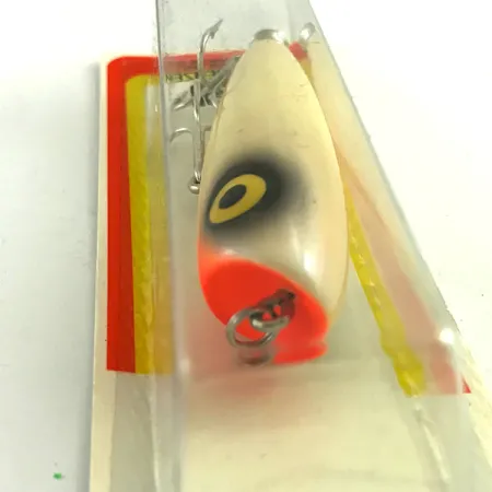 Luhr Jensen P.J.POP Medinis poperis, White Pearl/Orange, 17g, rankų d., #6046