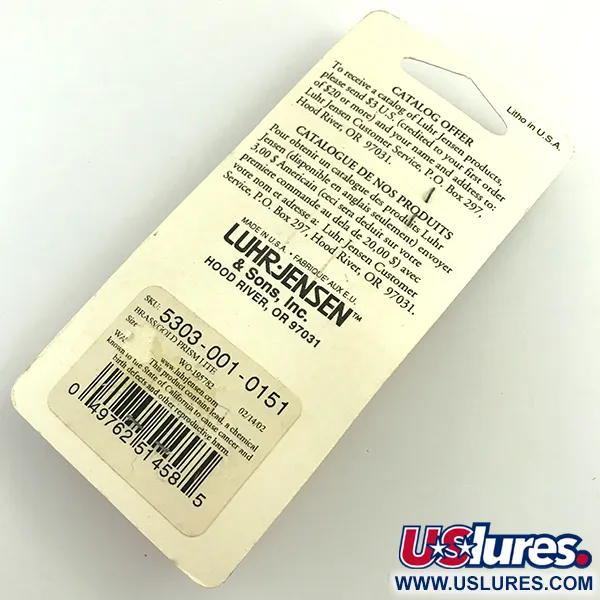 Luhr Jensen Loco 1 Vartiklė, Auksinė, 4g, Prism Lite, #6052