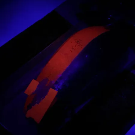 Krocodile Stubby Luhr Jensen Blizgė, Red / Nickel, 18g, Vintage, #6053