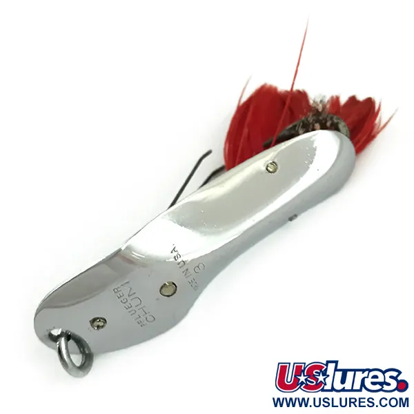 Pflueger Chum 3 Vartiklė, Nikelis / Raudona, 14g, nežolėta, #6062