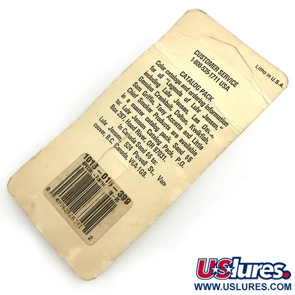 Luhr Jensen Krocodile Stubby UV Blinkė, Nikelis/Oranžinė/UV, 5g, #6085