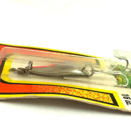 Luhr Jensen Krocodile Stubby UV Blinkė, Nikelis/Oranžinė/UV, 5g, #6085