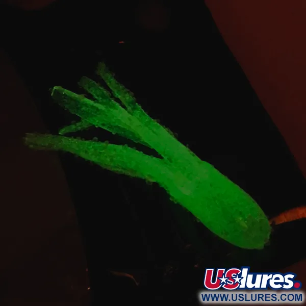 Bass Pro Shops Squermin' Squirts Tube, Baltas Glow, 3.5cm, Glow, #6094