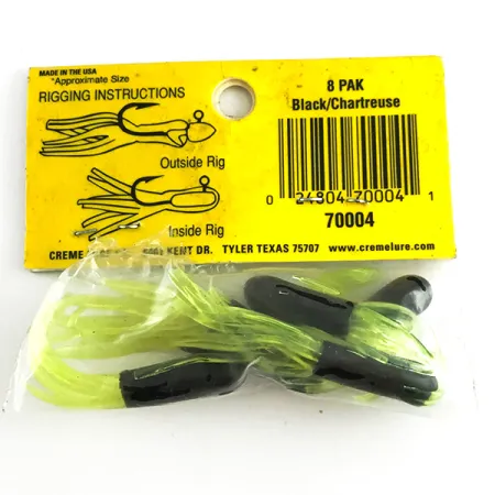 Creme Maxi Tail soft bait UV Masalas, Black/Green UV, 5cm, #6145