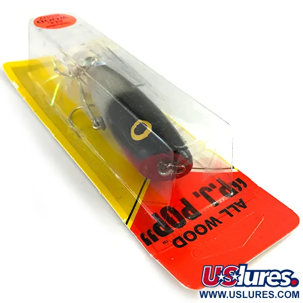 Luhr Jensen P.J.POP Medinis popperis, Sidabras / Juoda, 17g, #6151