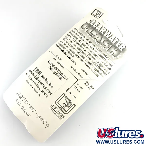 Luhr Jensen ClearWater Flash UV Sukrė, Sidabras, 7g, UV efektas, #6154