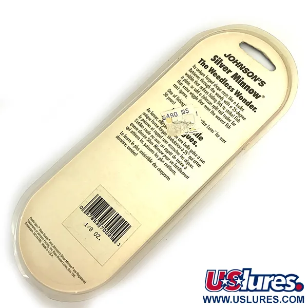 Weedless Johnson Silver Minnow Vartiklė, Žalia/Oranžinė/Niklis, #6193