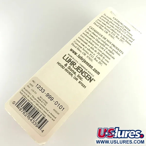 Luhr Jensen Krocodile Stubby Blizgė, Kaltas nikelis, 18g, #6221