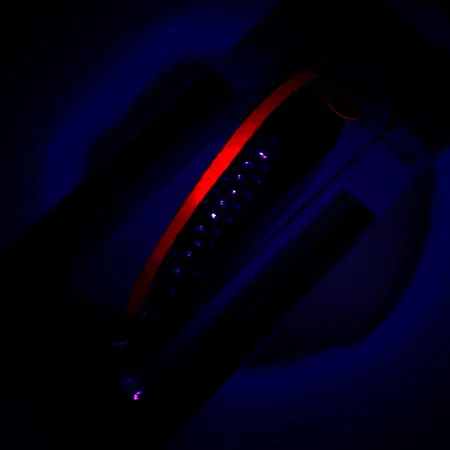 Luhr Jensen Krocodile Die #4 UV Blizgė, Žalvaris/UV Raudona, 14g, #6228