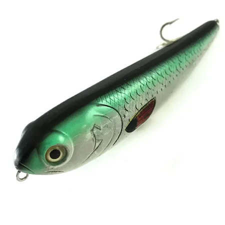 Bass Pro Shops XTS Pencil Plug Paviršinis, Pilka/Žalia, 14g, #6240