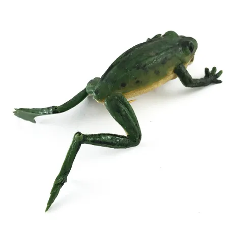 Delong Frog Guminė varlė, Žalia, 5g, Vienšakis kablys, #6251