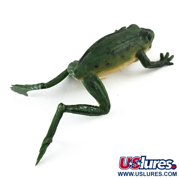 Delong Frog Guminė varlė, Žalia, 5g, Vienšakis kablys, #6251