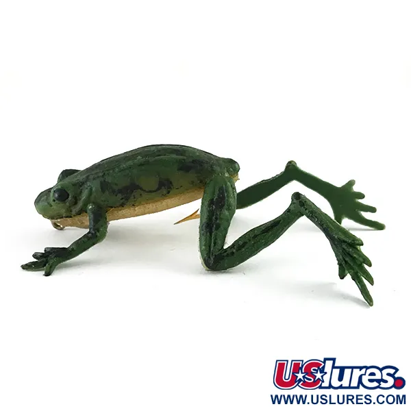 Delong Frog Guminė varlė, Žalia, 5g, Vienšakis kablys, #6251