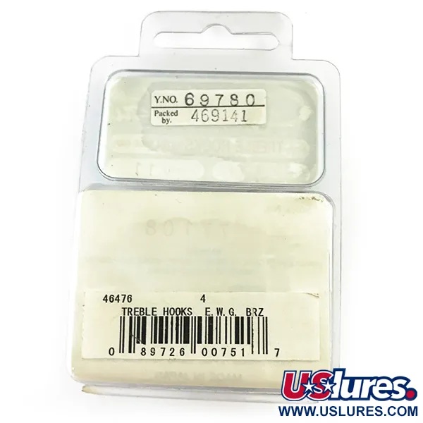 Gamakatsu Treble Hook #4 Trišakis, Bronza, EWG dizainas, #6258