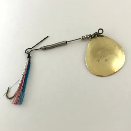 Worth 4 Sukpė, Žalvaris, 3.5g, Tinsel viengubas kablys, #6285