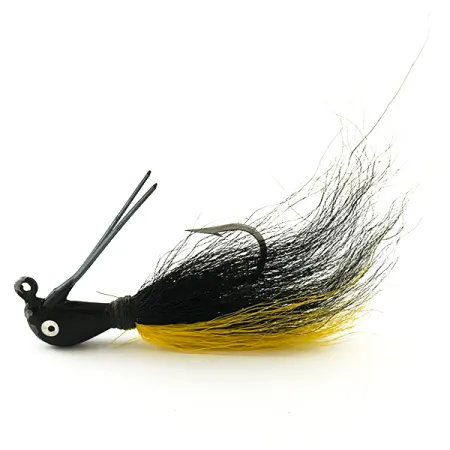 Northland Sting'r Bucktail Jig, Juoda/Geltona, 12g, Kilpa stingeriui, #6290