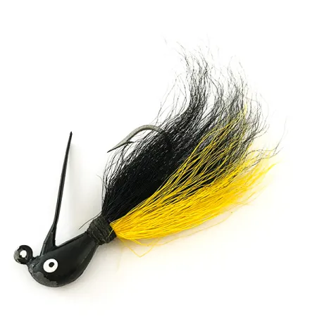 Northland Sting'r Bucktail Jig, Juoda/Geltona, 12g, Kilpa stingeriui, #6290