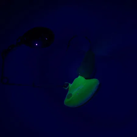 Johnson Beetle Spin Spinnerbait, Nikelis/Geltona/Balta, 11g, UV, #6292