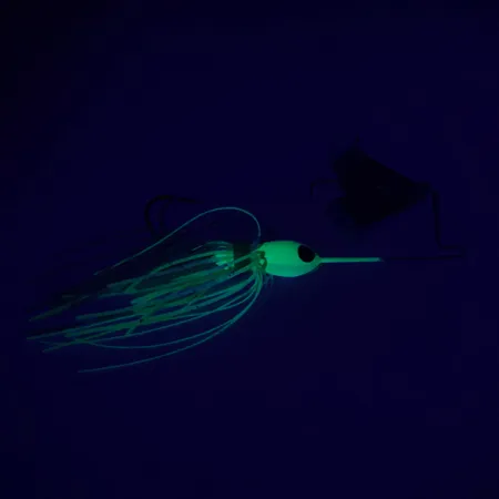 Strike King Mini Pro-Buzz Buzzbait, Nikelis/Fluo Žalia, 10g, Glow, #6302